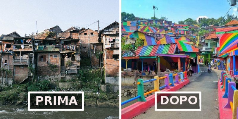 Villaggio indonesiano: dal degrado all’arcobaleno